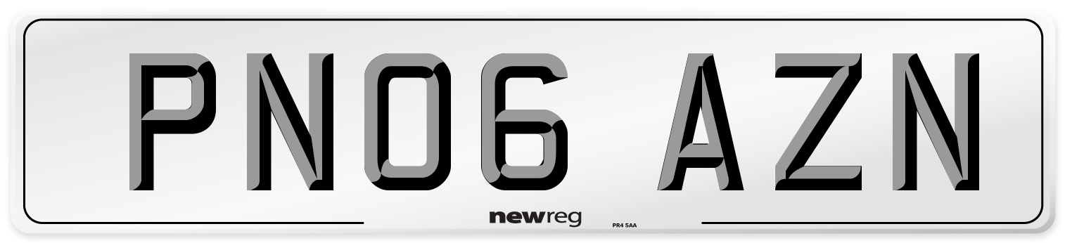 PN06 AZN Number Plate from New Reg